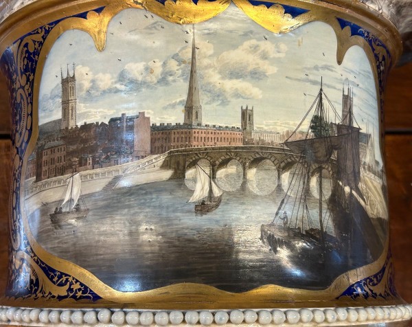 Important Vase Médicis En Porcelaine époque XIXéme H 52 Cm