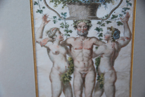 Dessin Polychrome XVIIIe siècle, Allégorie Du Printemps