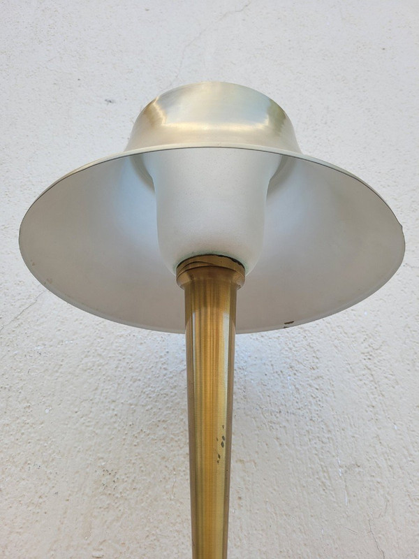 J Perzel, Lampe De Table En Laiton, XXème Siècle