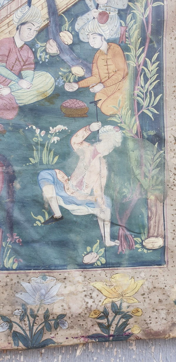 Kajar-Tafel in Abendmalerei, 19. Jahrhundert