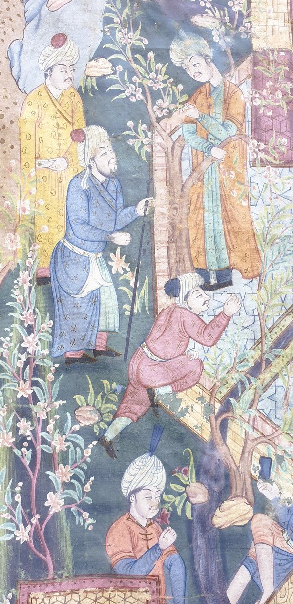 Kajar-Tafel in Abendmalerei, 19. Jahrhundert
