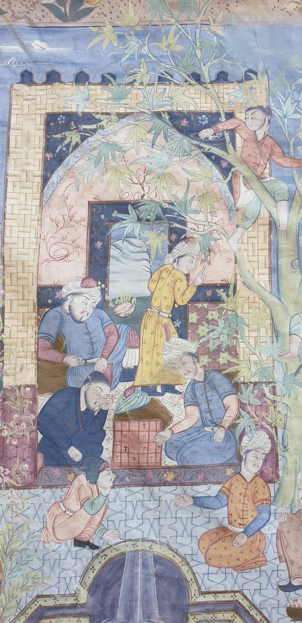 Kajar-Tafel in Abendmalerei, 19. Jahrhundert