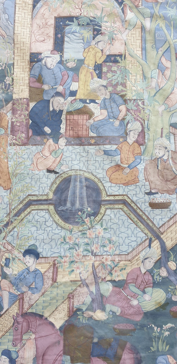 Kajar-Tafel in Abendmalerei, 19. Jahrhundert