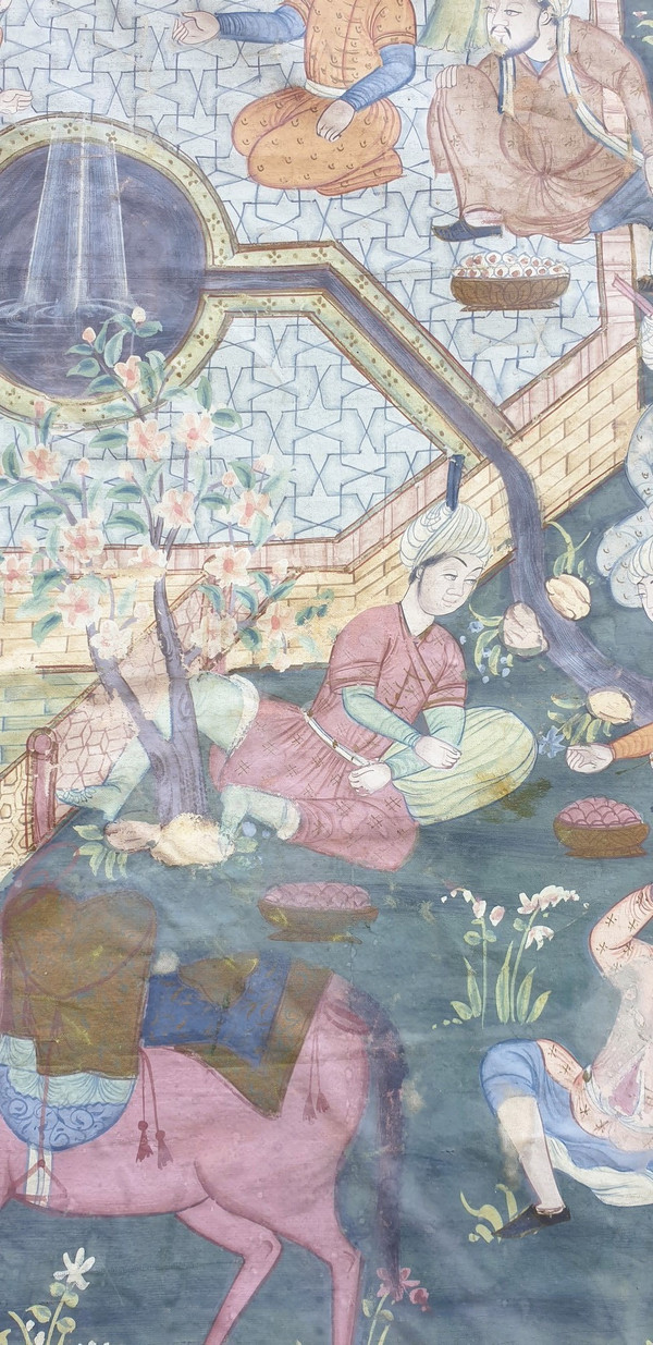 Kajar-Tafel in Abendmalerei, 19. Jahrhundert