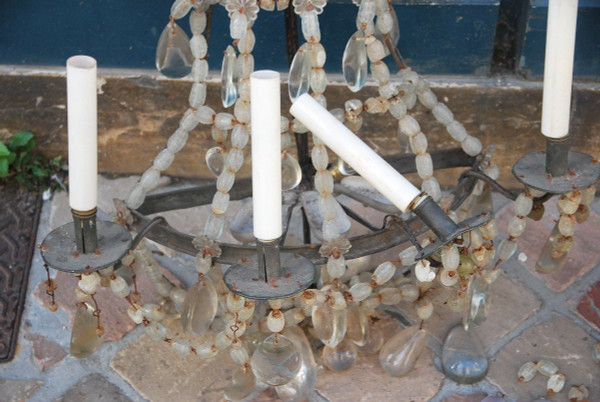 Paire De Grande Applique XIXe En Cristal De Roche Directoire