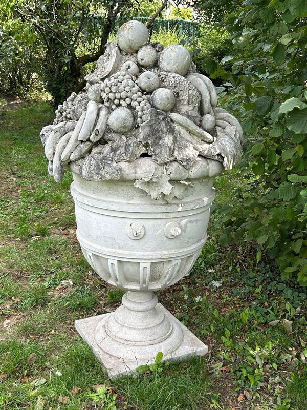 Huge Vase - Pot à Fruits Décoration De Jardin XXe Siècle