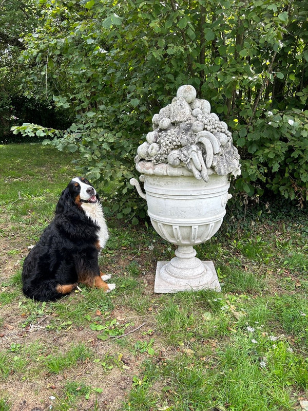 Huge Vase - Pot à Fruits Décoration De Jardin XXe Siècle