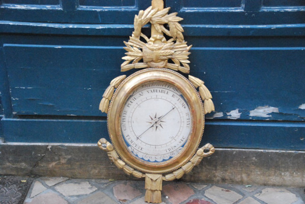 Gilded Wood Barometer Louis XVI period