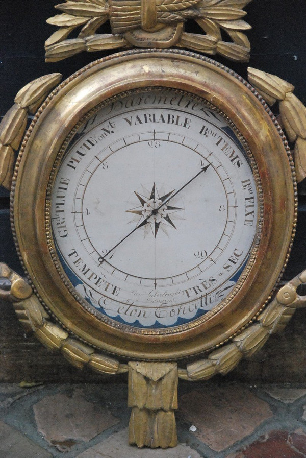 Gilded Wood Barometer Louis XVI period