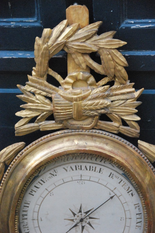Gilded Wood Barometer Louis XVI period