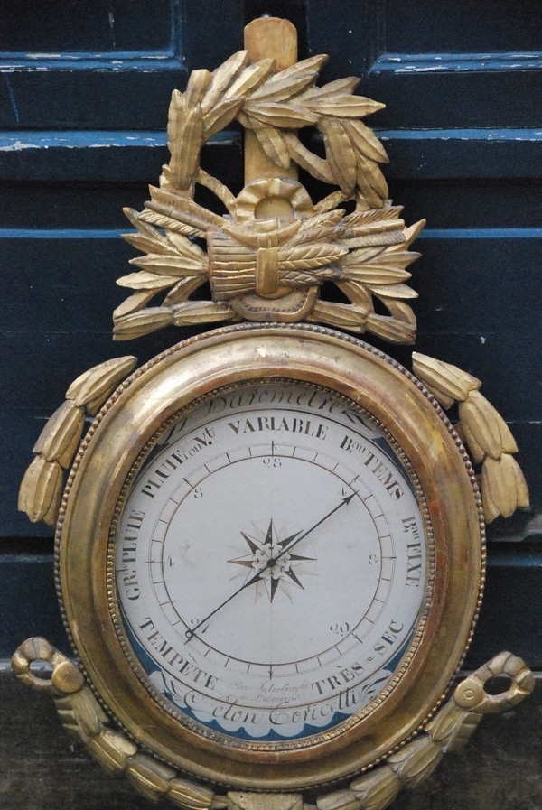 Gilded Wood Barometer Louis XVI period