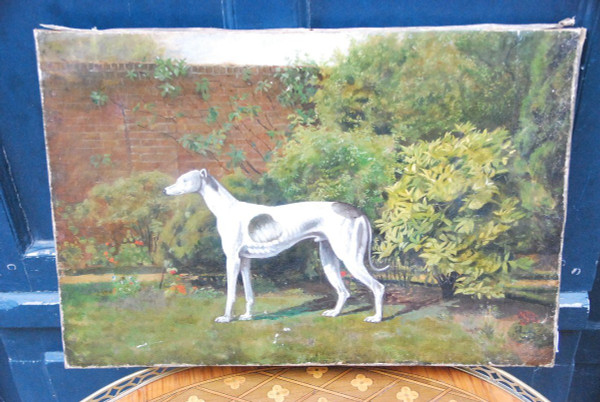 Whippet greyhound, English school 19th century
