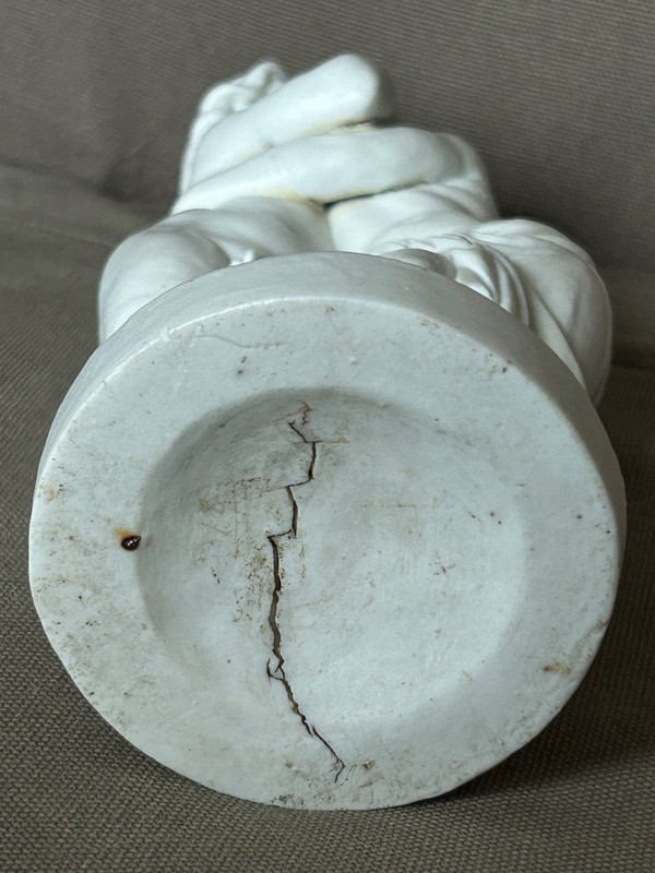Amour Et Psyché - Sculpture En Biscuit De Porcelaine D’époque XVIIIème Siècle