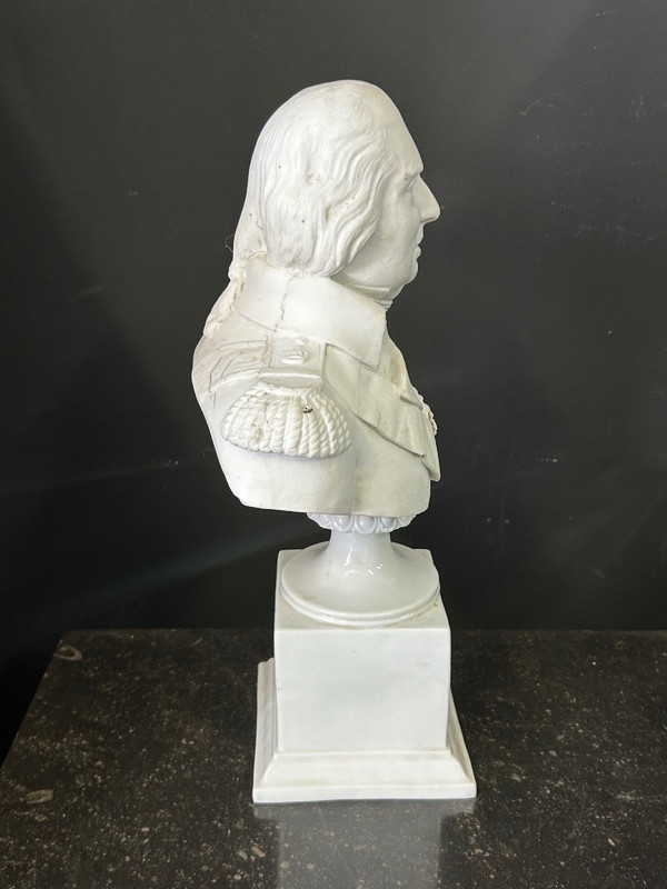 Büste Von Ludwig XVIII. Porzellan Biskuit 19. Jahrhundert H 38 cm