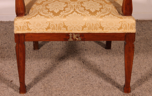 Fauteuil En Acajou De Style Empire