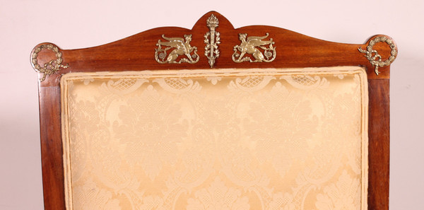 Fauteuil En Acajou De Style Empire