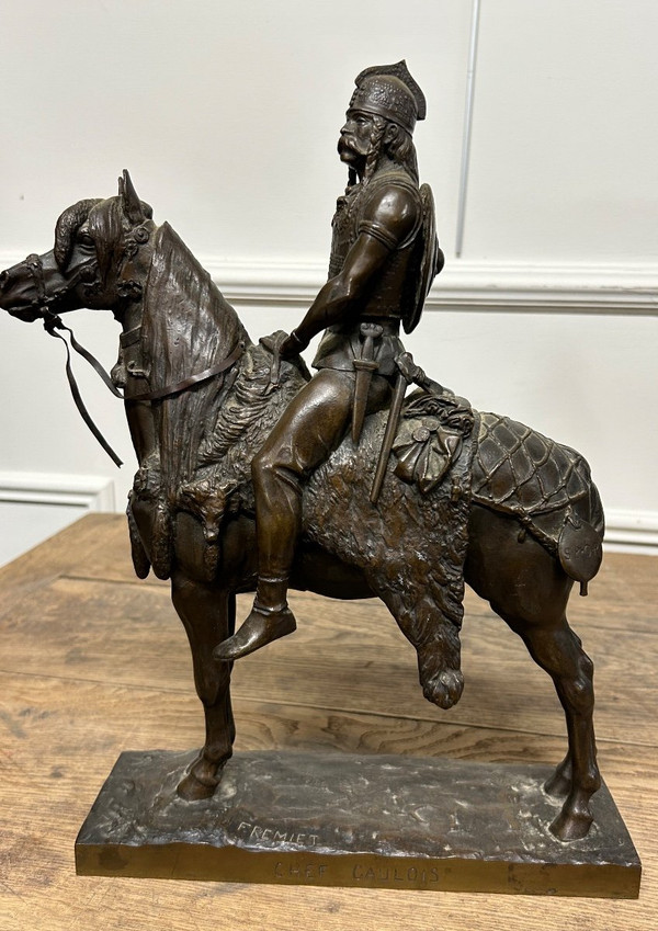 Emmanuel Frémiet (1824-1910) The Gaulish Chef Bronze 19th Century - Fremiet