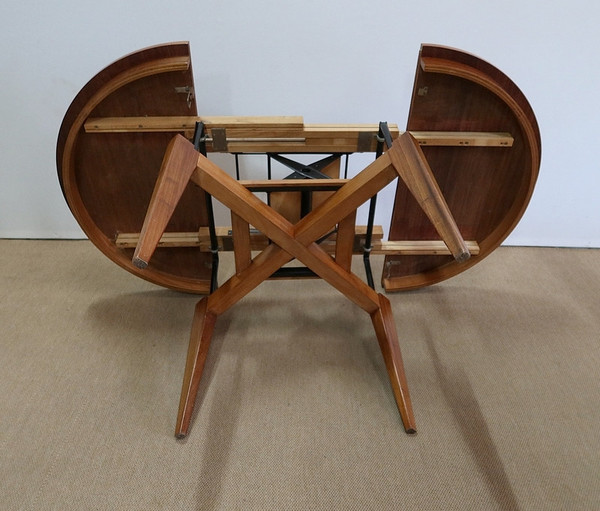 „Hebe- und Senke“-Tisch aus Mahagoni – 1970er Jahre