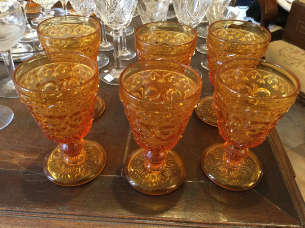 6 verres à vin XIXe 