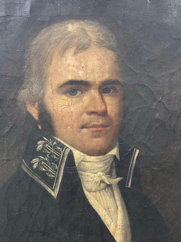 Portrait D’homme époque Empire - Huile Sur Toile