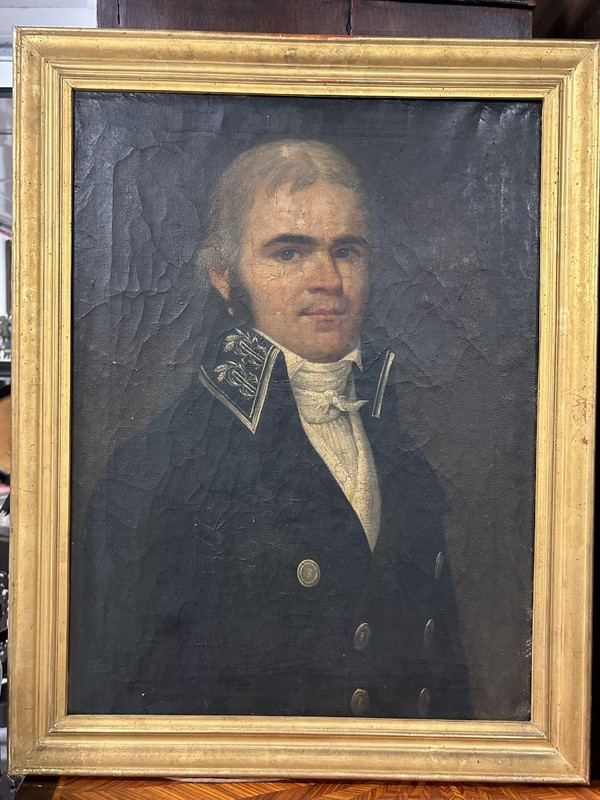 Portrait D’homme époque Empire - Huile Sur Toile