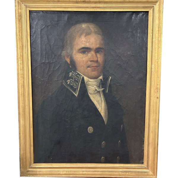 Portrait D’homme époque Empire - Huile Sur Toile