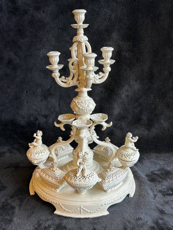 Grande piatto o centrotavola per la casa - Terracotta di Leeds, Inghilterra, 1780 circa - XVIII secolo