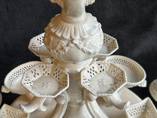 Grande piatto o centrotavola per la casa - Terracotta di Leeds, Inghilterra, 1780 circa - XVIII secolo