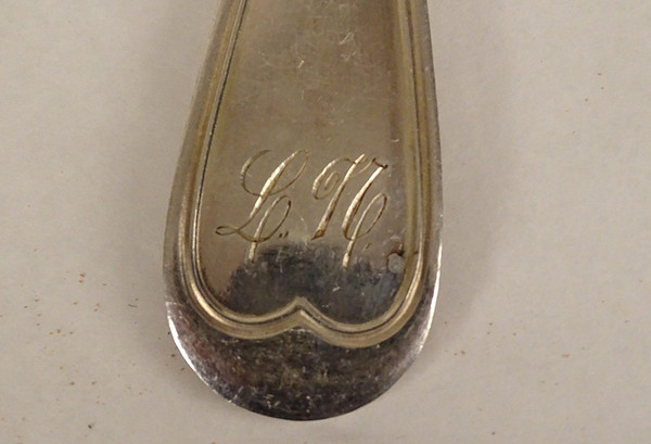 Housewife 62PC Silver Metal Cutlery Christofle Net Model 20th Century Box