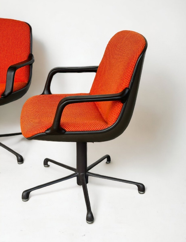 Charles Pollock (1902-1988) Pair Of Armchairs Comforto edition About 1970