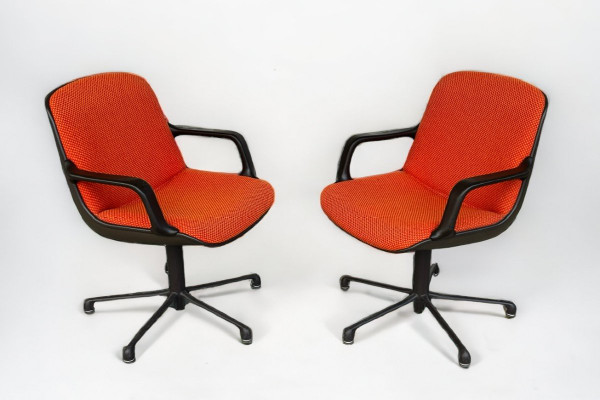 Charles Pollock (1902-1988) Pair Of Armchairs Comforto edition About 1970