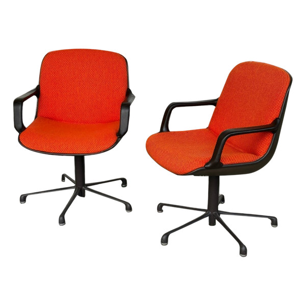 Charles Pollock (1902-1988) Pair Of Armchairs Comforto edition About 1970