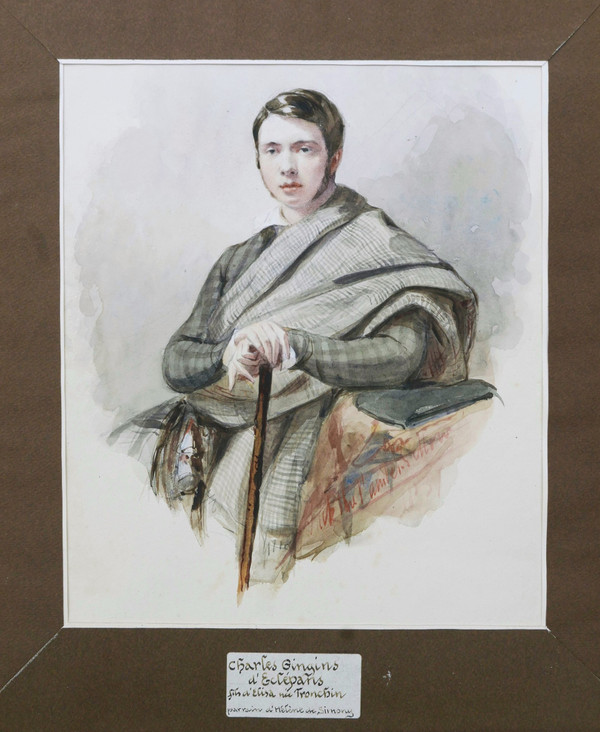 SWISS School in 1837, Portrait of Charles Wolfgang de Gingins d'Éclépens-La Sarraz at the age of 22