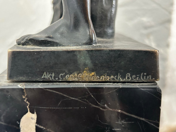 Bronzo dopo l'antichità - Hermès attacca il suo sandalo - Cincinnatus Antica Grecia