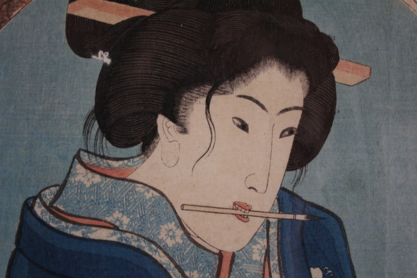 Japanese print 'Mirror of wise and courageous women' (Kenyû fujo kagami) 1844 Arita-ya Seiemon