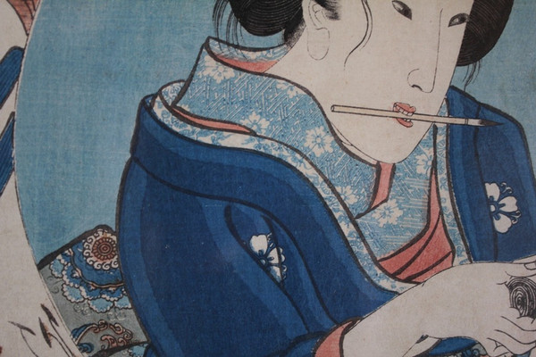 Japanese print 'Mirror of wise and courageous women' (Kenyû fujo kagami) 1844 Arita-ya Seiemon