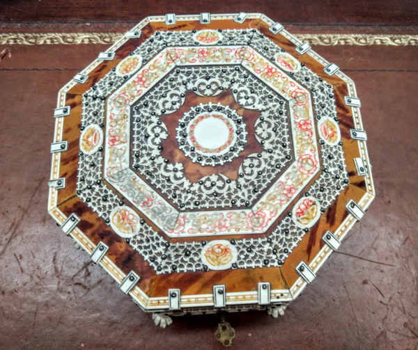 Bone and shell box.