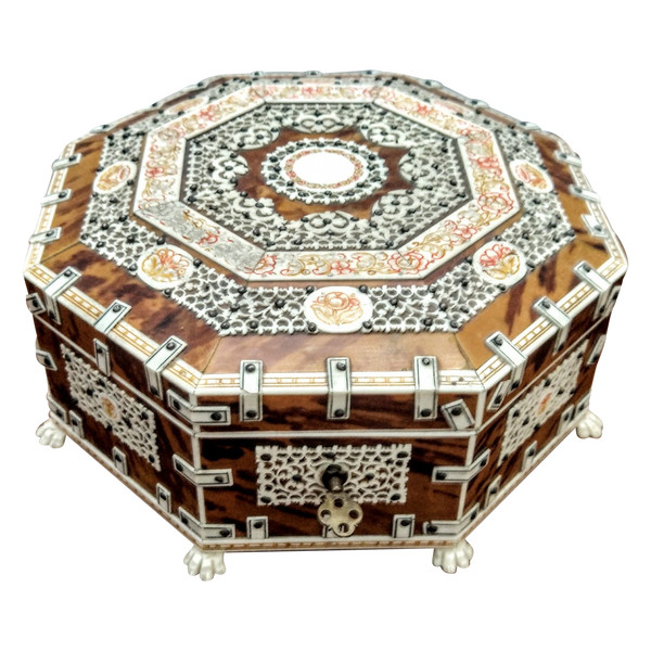 Bone and shell box.