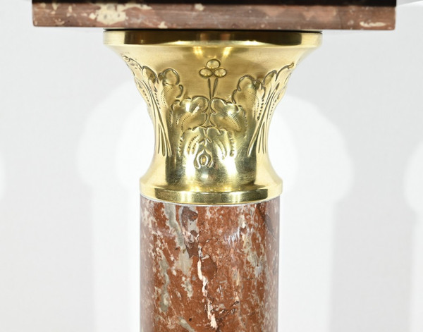 Red Pyrenees Marble Column – Late 19th Century