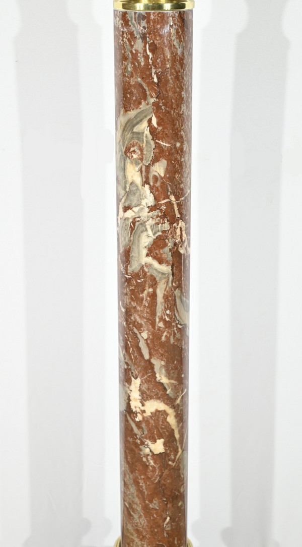 Red Pyrenees Marble Column – Late 19th Century