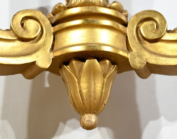 Console Murale en Bois Doré, style Louis XV, époque Napoléon III – Milieu XIXe