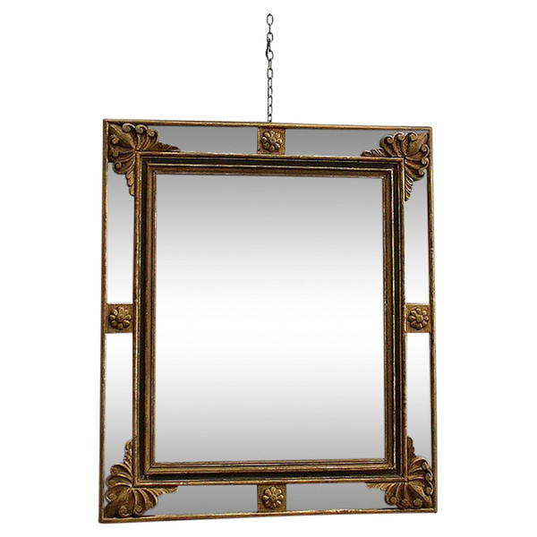 Rectangular Mirror with Parecloses – Early 20th Century