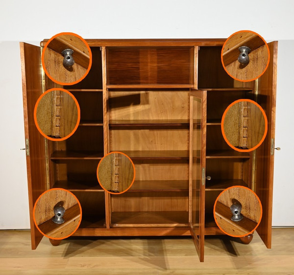 Piccolo mobiletto da libreria in mogano biondo, Art Déco – 1940