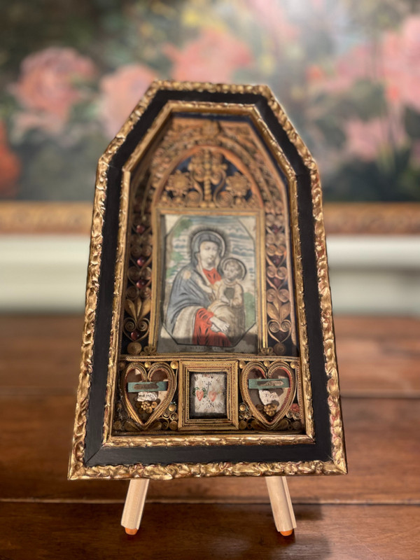 Tableau Reliquaire Façon Autel  - XVIIIe
