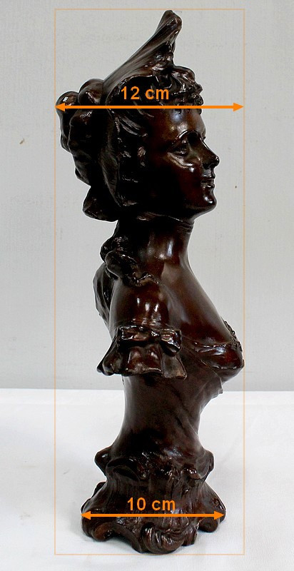 “Donna con cappello” in bronzo di Meslais – Inizio XX secolo