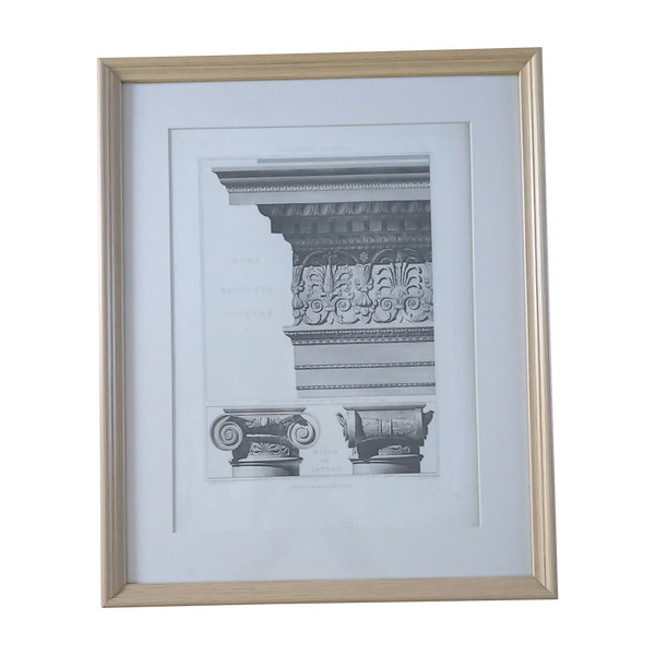 Engraving Ancient fragments Rome 19th century