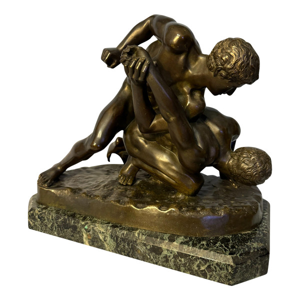 I lottatori medicei, scultura in bronzo del Grand Tour