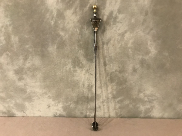 Beautiful antique iron and brass mantel clamp from the 19th Empire period