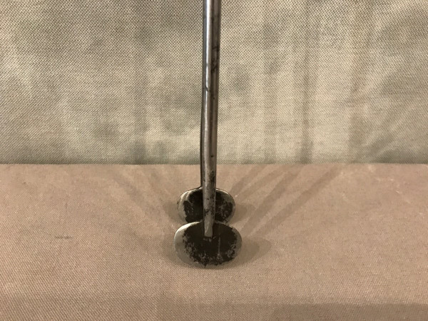 Beautiful antique iron and brass mantel clamp from the 19th Empire period