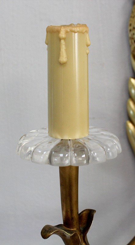 Paire d’Appliques en Bronze Doré – 1950